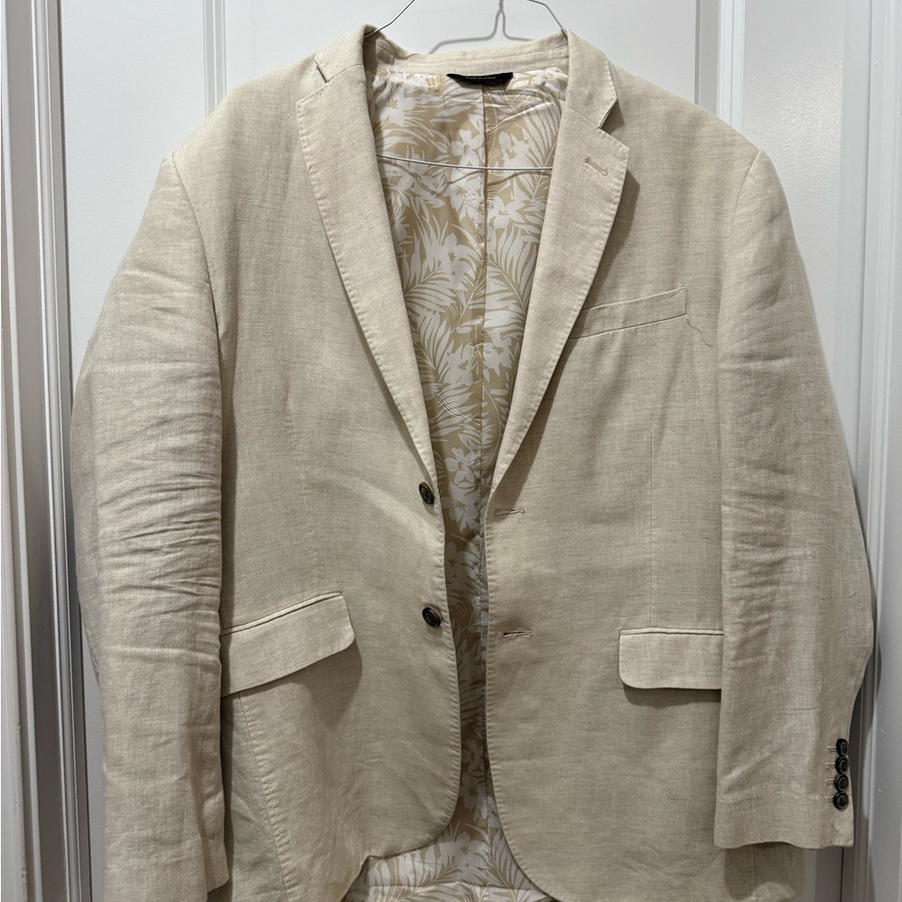 Beige Linen Blazer